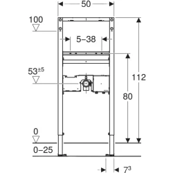 Geberit Duofix 112 Cm Tezgah Üstü Lavabo Bataryası İç Seti - 111.553.00.2