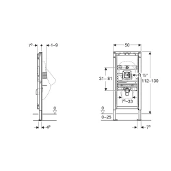 Geberit Duofix 112–130 Cm Gömme Pisuvar Deşarj Kontrolü - 111.676.00.2