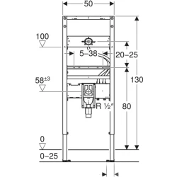 Geberit Duofix 130 Cm Ankastre Lavabo Bataryası İç Seti - 111.562.00.2