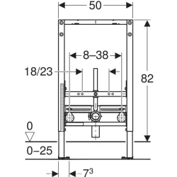 Geberit Duofix 82 Cm Bide İçin Universal Gömme Rezervuar - 111.524.00.2