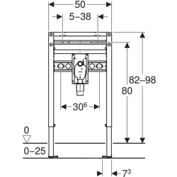 Geberit Duofix 89-98 Cm Tezgah Üstü Lavabo Bataryası İç Seti - 111.489.00.2