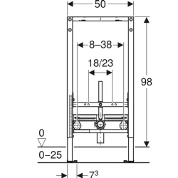 Geberit Duofix 98 Cm Bide İçin Universal Gömme Rezervuar - 111.539.00.2