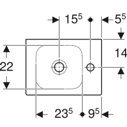 Geberit Icon 38x28 Cm Sağ Lavabo - 124736000