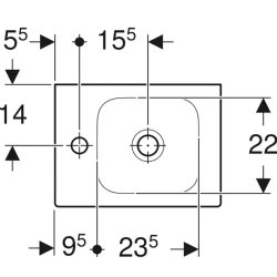 Geberit Icon 38x28 Cm Sol Lavabo - 124836000