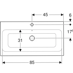 Geberit Icon 90x49 Cm Çanak Lavabo - 124590000