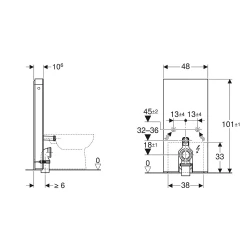 Geberit Monolith Plus 101 Cm Beton Görünümlü Zemine Monte Rezervuar Modülü - 131.201.JV.7