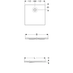 Geberit Nemea 80x80 Cm Parlak Beyaz Kare Duş Teknesi 550.570.00.1