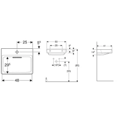 Geberit ONE CleanDrain 50x41 Cm Lavabo - 505.019.00.1