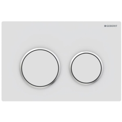 Geberit Omega20 Mat Beyaz-Parlak Krom Kumanda Kapağı - 115.085.JT.1