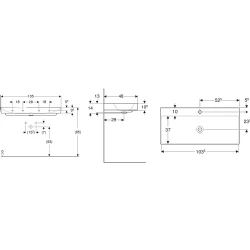 Geberit One 105x48 Cm Lavabo - 505.020.01.4