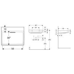 Geberit One 60x48 Cm Lavabo - 505.033.00.1
