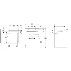 Geberit One 60x48 Cm Lavabo - 505.034.00.1