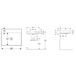 Geberit One 60x48Cm Lavabo - 505.021.01.1