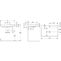 Geberit One 75x48 Cm Lavabo - 505.020.01.2