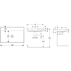 Geberit One 75x48 Cm Lavabo - 505.021.01.2