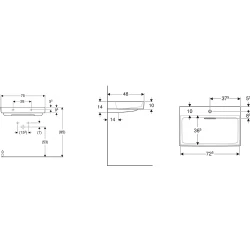 Geberit One 75x48 Cm Lavabo - 505.036.00.1