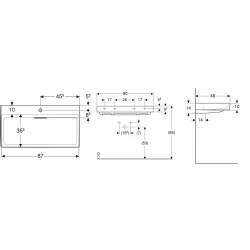 Geberit One 90x48 Cm Lavabo - 505.038.00.1