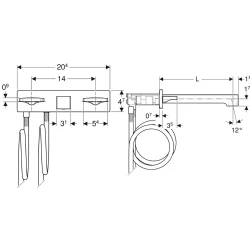 Geberit One Ankastre Lavabo Bataryası - 116.464.14.1