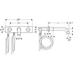 Geberit One Ankastre Lavabo Bataryası - 116.464.14.1