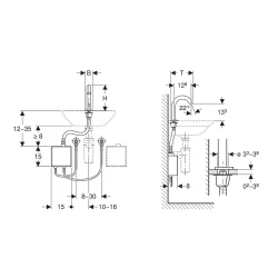 Geberit Piave Fotoselli Lavabo Bataryası - 116.162.SN.1