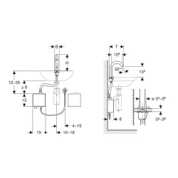 Geberit Piave Mat Siyah Fotoselli Lavabo Bataryası - 116.161.14.1 Hemen Al