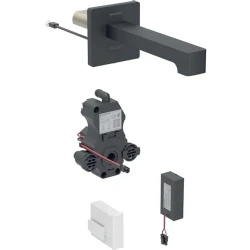 Geberit Piave Mat Siyah Fotoselli Lavabo Bataryası - 116.278.14.1