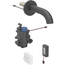 Geberit Piave Mat Siyah Fotoselli Lavabo Bataryası - 116.284.SN.1