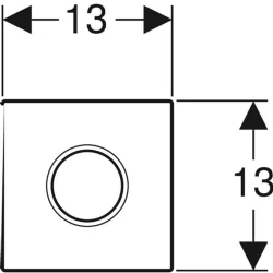 Geberit Sigma01 Parlak Krom Fotoselli Pisuar Kapağı - 116.031.21.5
