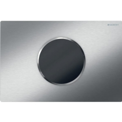 Geberit Sigma10 Krom-Siyah Tek Basmalı Kumanda Kapağı - 115.908.SN.6