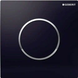 Geberit Sigma10 Siyah-Parlak Krom Pnömatik Pisuvar Kumanda Kapağı - 116.015.KM.1