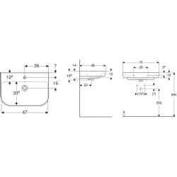Geberit Smyle 70x48 Cm Lavabo - 500.248.01.1