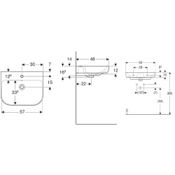 Geberit Smyle 60x48 Cm Lavabo - 500.228.01.1