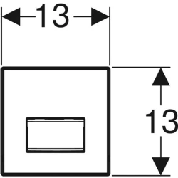 Geberit Tip50 Kum Grisi Cam Pisuvar İçin Kumanda Kapağı - 116.016.JK.5