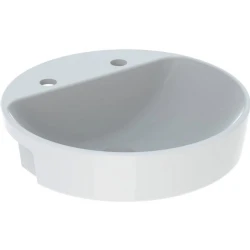 Geberit VariForm 50 Cm Yuvarlak Yarım Tezgah Lavabo - 500.783.01.2
