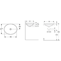 Geberit VariForm 50x40 Lavabo - 500.710.01.2