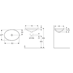 Geberit VariForm 55x40Lavabo - 500.718.01.2