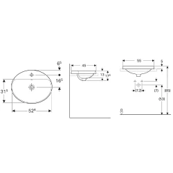 Geberit VariForm 55x45Lavabo - 500.720.01.2
