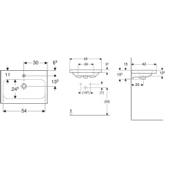 Geberit iCon Light 60x42 Cm Çıkıntılı Lavabo - 501.841.00.1