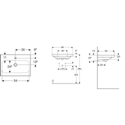 Geberit iCon Light 60x42 Cm Çıkıntılı Lavabo - 501.841.00.5