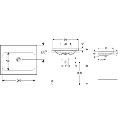 Geberit iCon Light 60x48 Cm Çanak Lavabo - 501.847.00.7