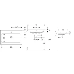 Geberit iCon Light 60x48 Cm Çanak Lavabo - 501.848.00.1