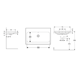 Geberit iCon Light 75x48 Cm Çanak Lavabo - 501.848.00.3