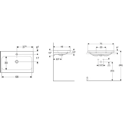 Geberit iCon Light 75x48 Cm Çanak Lavabo - 501.848.00.5