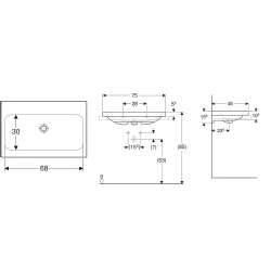Geberit iCon Light 75x48 Cm Çanak Lavabo - 501.848.00.7