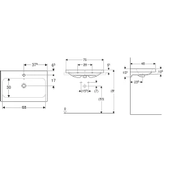 Geberit iCon Light 75x48 Cm Çanak Lavabo - 501.848.JT.1