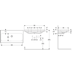 Geberit iCon Light 90x48 Cm Lavabo - 501.837.00.1