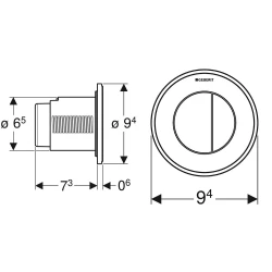 Geberit Tip 10 Mat Krom Basma Butonu - 116.055.JQ.1
