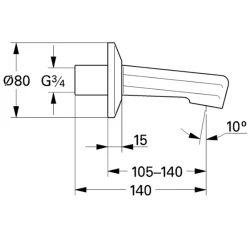 Grohe 3/4 140 Mm Çıkış Ucu - 13540000 Hemen Al