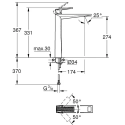 Grohe Allure Brilliant Private Collection Tek Kumandalı Lavabo Bataryası - 24418DC0