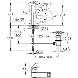 Grohe Allure Brilliant Tek Kumandalı Beyaz Lavabo Bataryası - 23109DC0